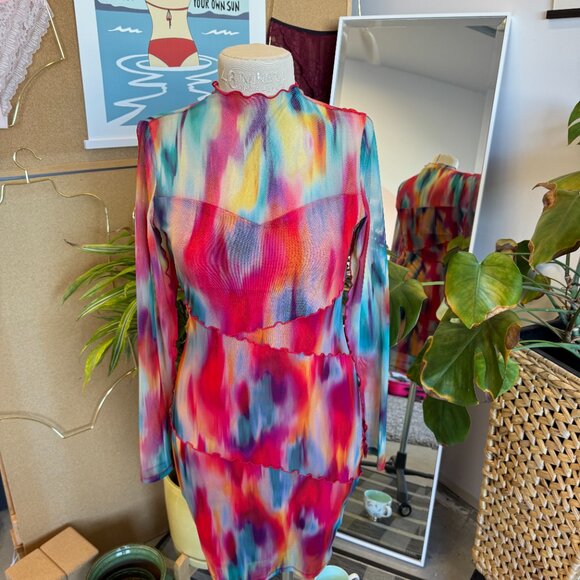 Guess Eco Jemma Mesh Dress - Picture 3 of 4